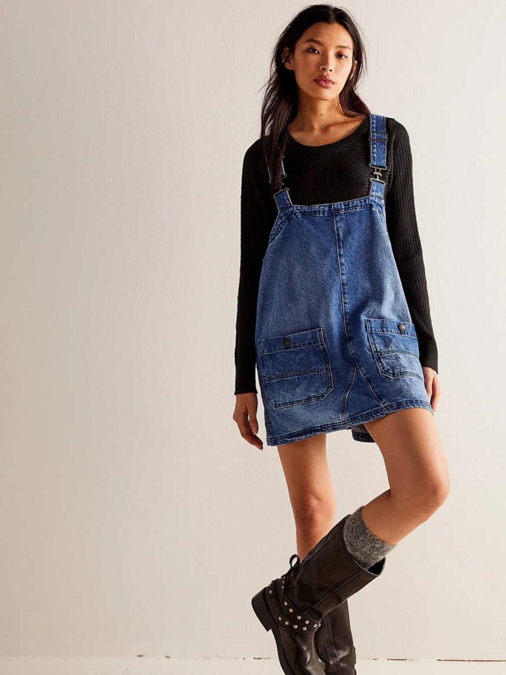 We The Free Denim Overall Dress